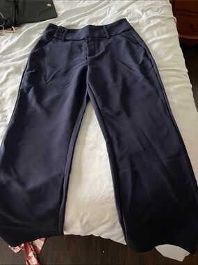 SHEIN Navy Wide-Leg Dress Pants